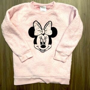 Disney Jumping Beans Baby GirlPink Minnie Mouse Fuzzy Sweatshirt size 24M